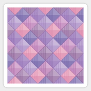 Patchwork Squares Lilac and Blue Sticker